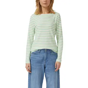 Women's Slim Fit Long Sleeve Striped Soft Jersey T-Shirt s.Oliver image-2