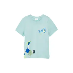 Κλασικό βαμβακερό T-shirt με εκτύπωση μπροστά κανονική γραμμή παιδί s.Oliver image-2