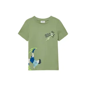 Κλασικό βαμβακερό T-shirt με εκτύπωση μπροστά κανονική γραμμή παιδί s.Oliver image-2