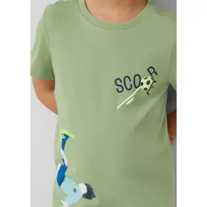 Κλασικό βαμβακερό T-shirt με εκτύπωση μπροστά κανονική γραμμή παιδί s.Oliver image-5