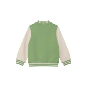 College Jakke i fleece med kontrastdetaljer og trykknapper barn s.Oliver image-1