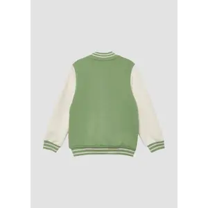 College Jakke i fleece med kontrastdetaljer og trykknapper barn s.Oliver image-3