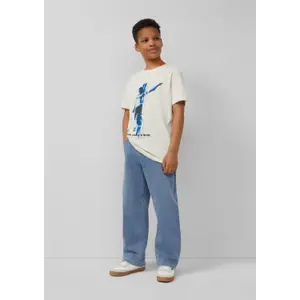 T-shirt από βαμβάκι με εκτύπωση μπροστά κανονική γραμμή παιδί s.Oliver image-6
