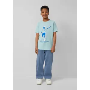 T-shirt από βαμβάκι με εκτύπωση μπροστά κανονική γραμμή παιδί s.Oliver image-6
