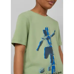 T-shirt από βαμβάκι με εκτύπωση μπροστά κανονική γραμμή παιδί s.Oliver image-5