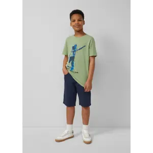 T-shirt από βαμβάκι με εκτύπωση μπροστά κανονική γραμμή παιδί s.Oliver image-6