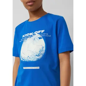 T-shirt med tryk foran lige pasform barn s.Oliver image-5