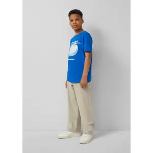 T-shirt med tryk foran lige pasform barn s.Oliver image-6