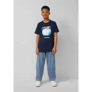 T-shirt med tryk foran lige pasform barn s.Oliver image-6