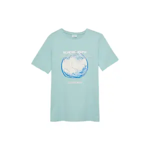 T-shirt med tryk foran lige pasform barn s.Oliver image-2