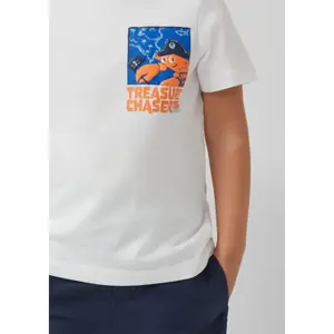 T-shirt med tryck framtill och rund hals, rak passform barn s.Oliver image-5