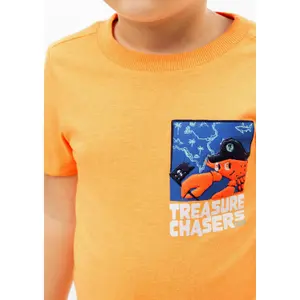 T-shirt med tryck framtill och rund hals, rak passform barn s.Oliver image-5