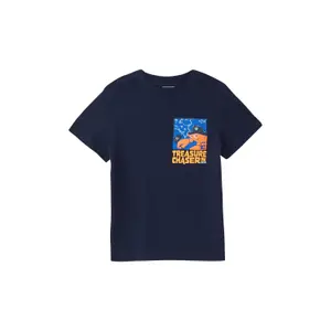T-shirt med tryck framtill och rund hals, rak passform barn s.Oliver image-2