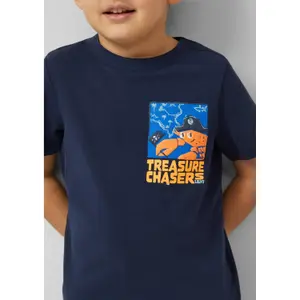 T-shirt med tryck framtill och rund hals, rak passform barn s.Oliver image-5