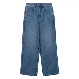 Jeans Baggy φαρδιά χαλαρή κοπή μέση μεσαία εφέ φθοράς παιδί s.Oliver image-0