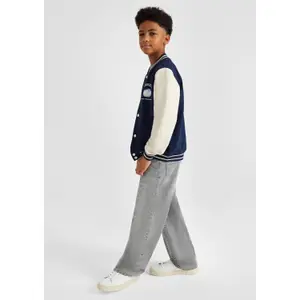 Jeans Baggy φαρδιά χαλαρή κοπή μέση μεσαία εφέ φθοράς παιδί s.Oliver image-5
