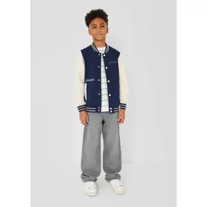Jeans Baggy φαρδιά χαλαρή κοπή μέση μεσαία εφέ φθοράς παιδί s.Oliver image-6