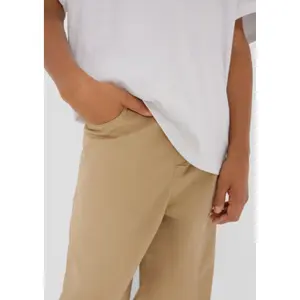 Pantalon à enfiler coupe décontractée taille mi-haute twill léger teint en pièce enfant s.Oliver image-3