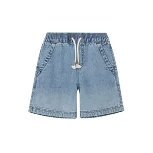 Jeansshorts med hög midja slittagen look barn stor lös passform mycket breda ben s.Oliver image-0