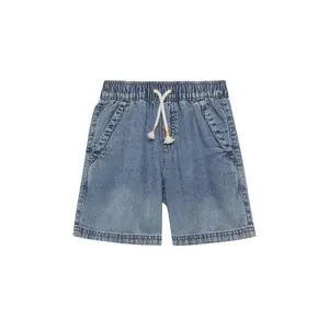 Jeansshorts med hög midja slittagen look barn stor lös passform mycket breda ben s.Oliver image-2