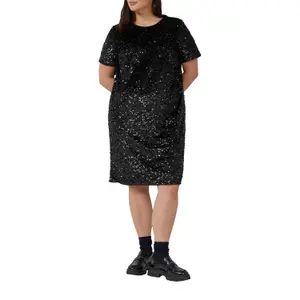 Glamour Velvet Kleid mit Glitzer Damen s.Oliver image-6