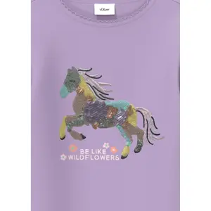 T-shirt με μακριά μανίκια Loose Fit με σχέδιο σε παγιέτες για κορίτσια s.Oliver image-5
