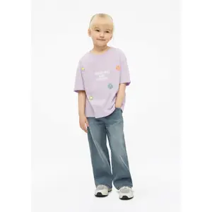 Oversize T-shirt med tryck fram och applikationer flicka s.Oliver image-6