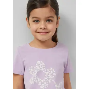 T-shirt i bomullsjersey med glittertryck tjej s.Oliver image-6