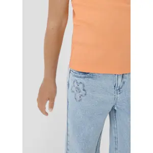 Jeans Wide Leg Regular Fit High Rise Wide Leg Broderie Mädchen s.Oliver image-3