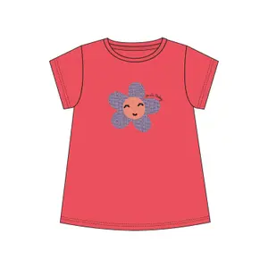 T-shirt a forma di trapezio con stampa reversibile e dettagli glitterati ragazza s.Oliver image-3