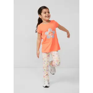 T-shirt a forma di trapezio con stampa reversibile e dettagli glitterati ragazza s.Oliver image-5