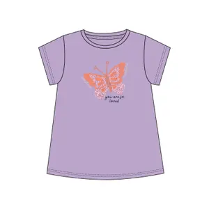T-shirt a forma di trapezio con stampa reversibile e dettagli glitterati ragazza s.Oliver image-3