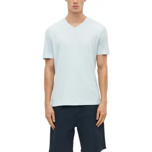 T-shirt μαλακό με V λαιμόκοψη από βαμβακερό jersey με λεπτομέρεια λογότυπου s.Oliver image-2