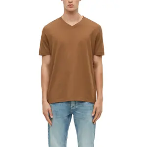 T-shirt μαλακό με V λαιμόκοψη από βαμβακερό jersey με λεπτομέρεια λογότυπου s.Oliver image-2