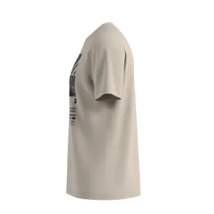 Μαλακή βαμβακερή μπλούζα Τ-shirt με εκτύπωση μπροστά και καμπυλωτό τελείωμα καλλιτεχνικό σχέδιο s.Oliver image-6