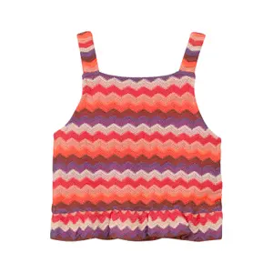 T-shirt Loose Fit na szerokich ramiączkach z wzorem siateczkowym dla dziewcząt s.Oliver image-1