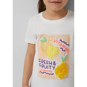 T-shirt Loose Fit z cekinami i nadrukiem Foam dziewczynka s.Oliver image-5
