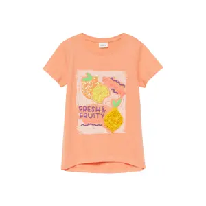T-shirt Loose Fit z cekinami i nadrukiem Foam dziewczynka s.Oliver image-2