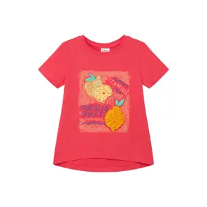 T-shirt Loose Fit z cekinami i nadrukiem Foam dziewczynka s.Oliver image-0