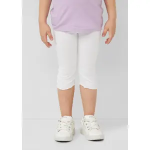 Caprilångd leggings med glittrig midja och rullad fåll tjej s.Oliver image-6