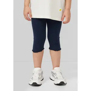 Caprilångd leggings med glittrig midja och rullad fåll tjej s.Oliver image-6