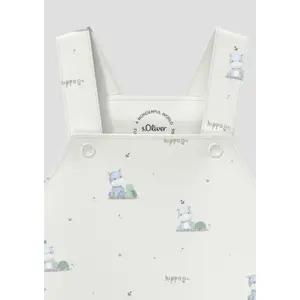 Unisex Gerade Schnitt Latzhose mit Allover-Print und gerippten Rändern für Babys s.Oliver image-3