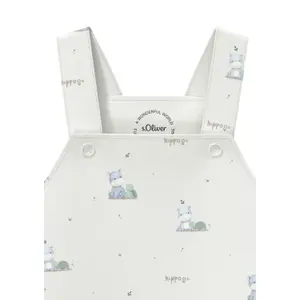 Unisex Gerade Schnitt Latzhose mit Allover-Print und gerippten Rändern für Babys s.Oliver image-6