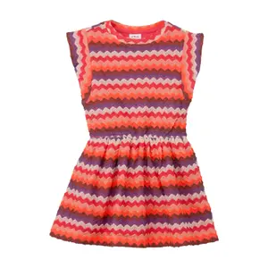Knit Dress with Ruffle Sleeves and Elastic Waist for Girls s.Oliver image-0