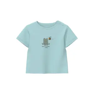 Front Printed T-Shirt with Snap Buttons on Sides for Baby s.Oliver image-0