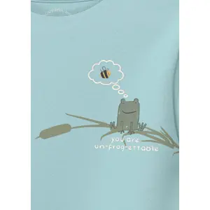 Camiseta de manga larga impresa en la parte delantera y con botones a presión en los lados para bebés s.Oliver image-6