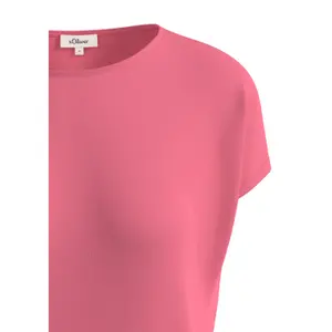 T-shirt από ρέον ύφασμα με χυτές ώμους γυναικείο s.Oliver image-4