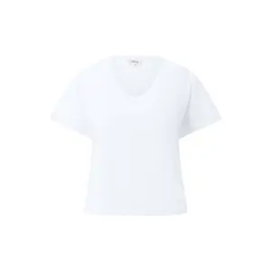 Zonder mouwen T-shirt van gemêleerd katoen V-hals casual pasvorm dames s.Oliver image-0