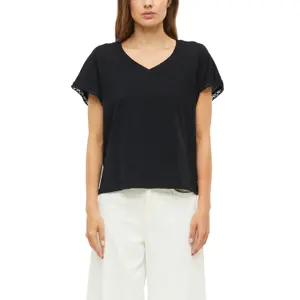 Zonder mouwen T-shirt van gemêleerd katoen V-hals casual pasvorm dames s.Oliver image-2