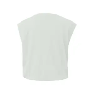 Camiseta sin mangas de jersey interlock con logo y dobladillo elástico mujer s.Oliver image-1
